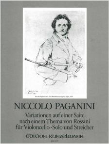 PAGANINI - VARIATIONEN AUF EINER SAITE NACH EINEM THEMA VON ROSSINI F. CELLO+STREICHER