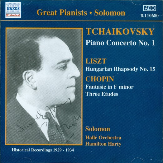 Tchaikovsky - PIANO CONCERT NO.1 CD SOLOMON