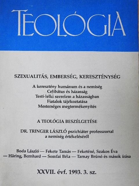 Boda László - Teológia 1993. augusztus [antikvár]