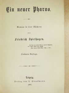 Friedrich Spielhagen - Ein neuer Pharao (gótbetűs) [antikvár]
