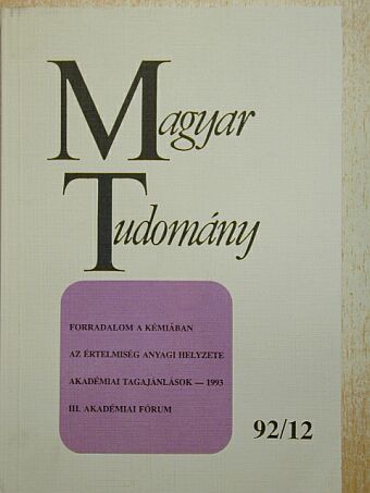 Barabás Zoltán - Magyar Tudomány 1992. december [antikvár]