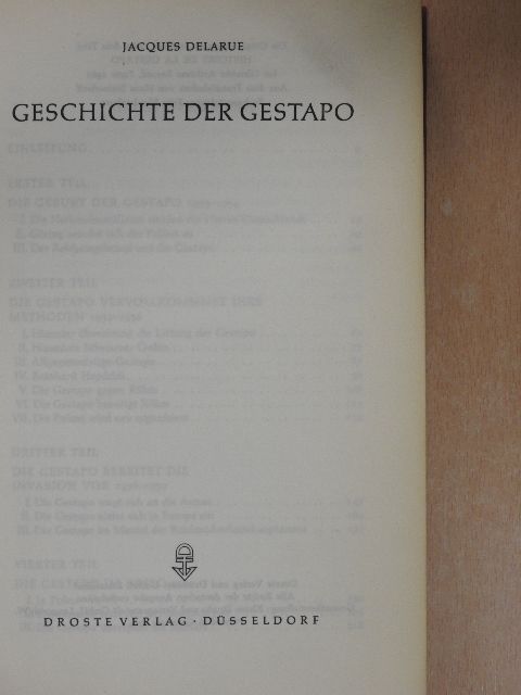 Jacques Delarue - Geschichte der Gestapo [antikvár]