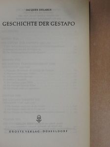 Jacques Delarue - Geschichte der Gestapo [antikvár]