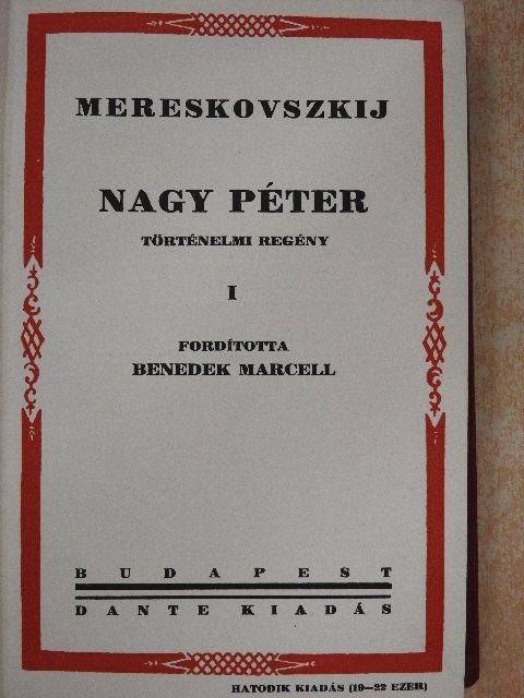 Mereskovszkij - Nagy Péter I-II. [antikvár]