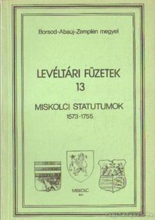 Tóth Péter - Miskolci statutumok [antikvár]