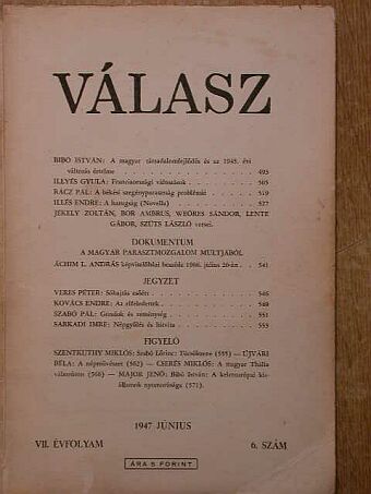 Bibó István - Válasz 1947. június [antikvár]