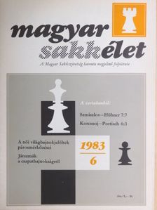 Földeák Árpád - Magyar Sakkélet 1983. június [antikvár]