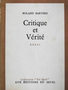 Roland Barthes - Critique et Vérité [antikvár]