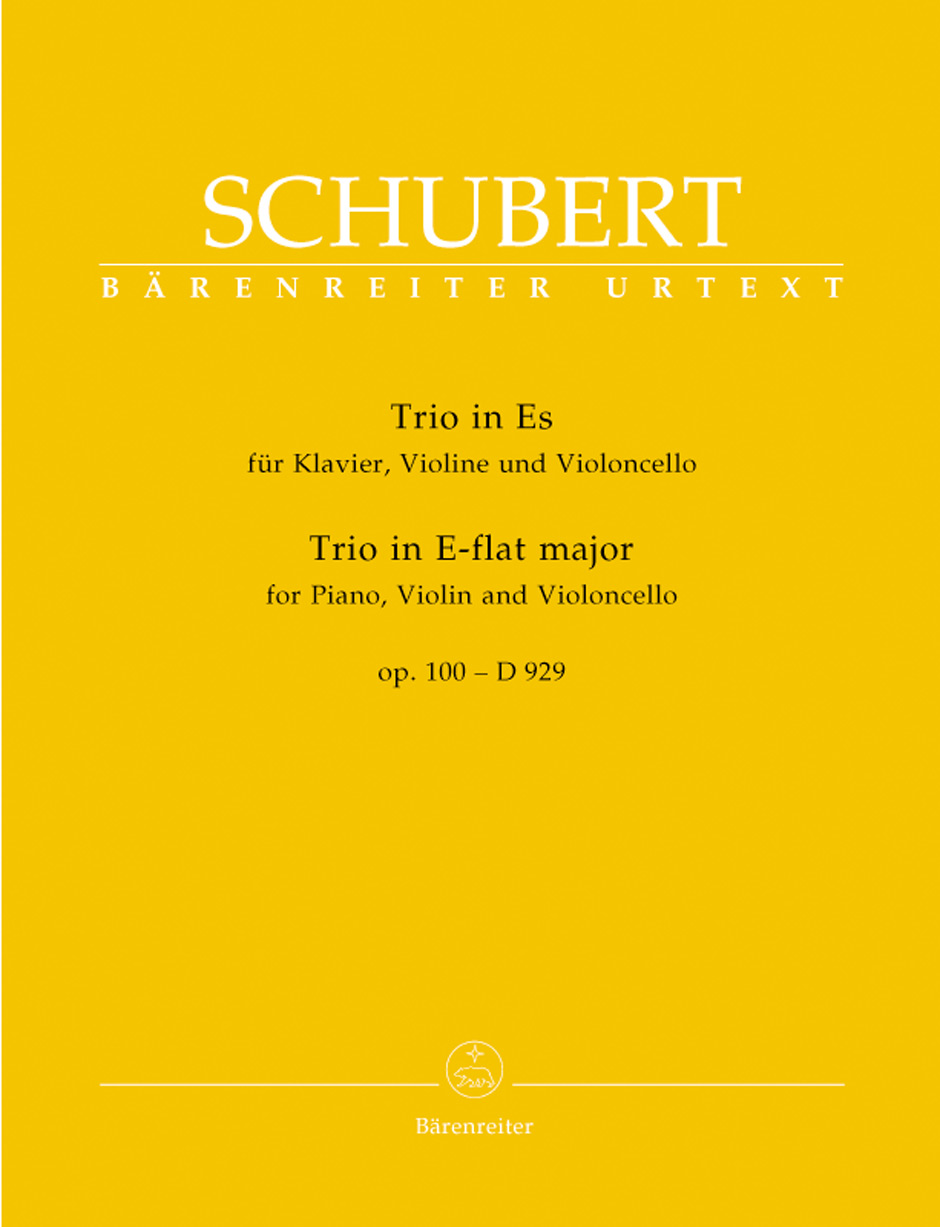 SCHUBERT - TRIO IN ES FÜR KLAVIER, VIOLINE UND VIOLONCELLO OP.100 - D 929 URTEXT