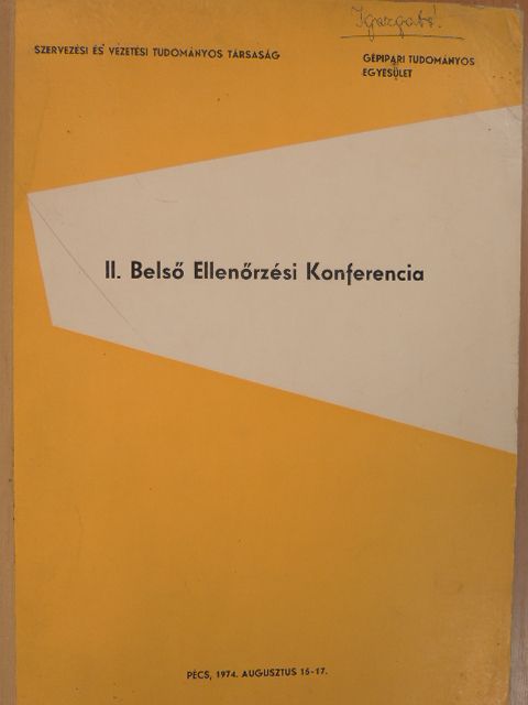 Biró Sándor - II. Belső Ellenőrzési Konferencia [antikvár]