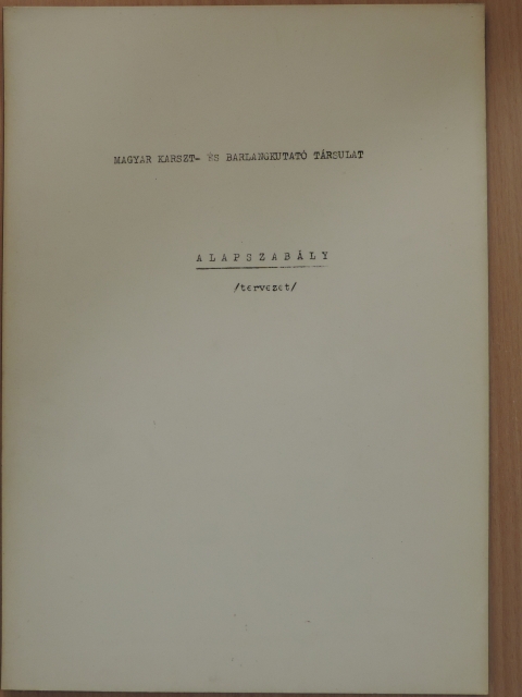Alapszabály [antikvár]