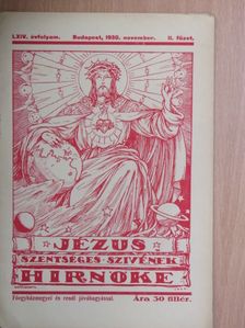 Dr. Erdey Ferenc - Jézus Szentséges Szivének Hirnöke 1930. november [antikvár]