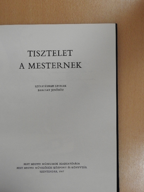 Abodi Nagy Béla - Tisztelet a mesternek [antikvár]