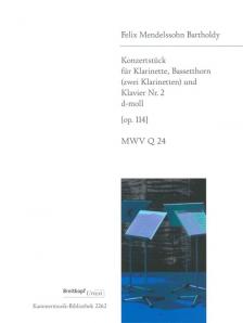 MENDELSSOHN - KONZERTSTÜCK FÜR KLARINETTE, BASSETTHORN UND KLAVIER NR.2 d-MOLL OP.114