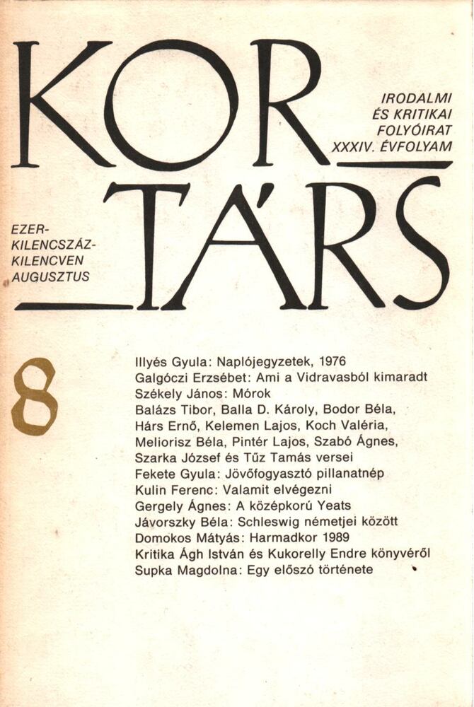 Thiery Árpád - Kortárs 1990/ 8 [antikvár]