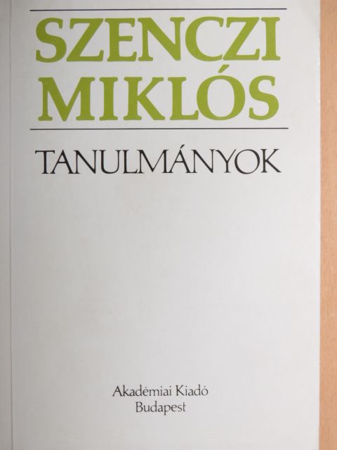 Szenczi Miklós - Tanulmányok [antikvár]