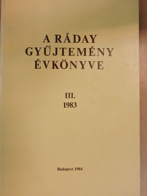 Balogh István - A Ráday gyűjtemény évkönyve III. [antikvár]