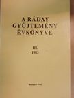 Balogh István - A Ráday gyűjtemény évkönyve III. [antikvár]