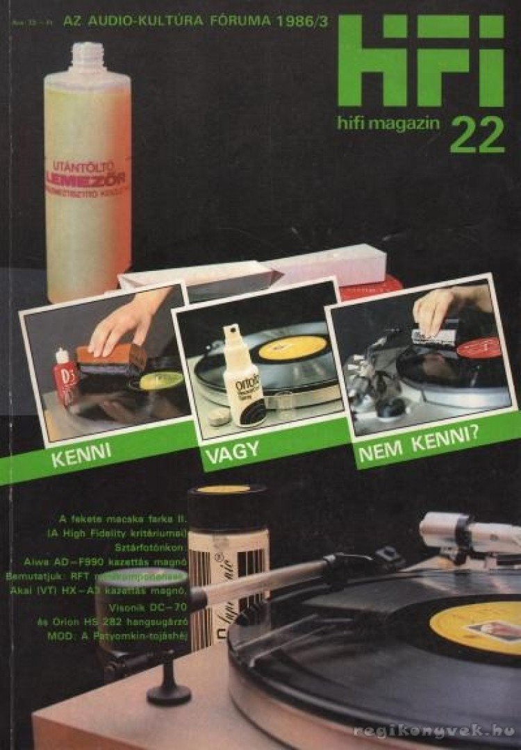DARVAS LÁSZLÓ - Hifi magazin 22. 1986/3. [antikvár]