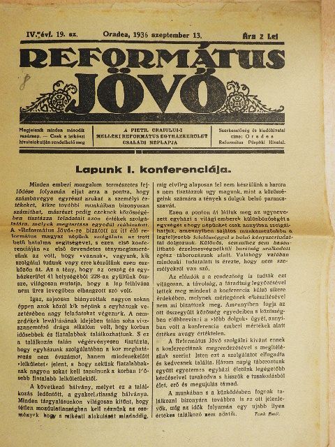 Református Jövő 1936. szeptember 13. [antikvár]