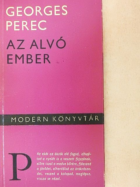 Georges Perec - Az alvó ember [antikvár]