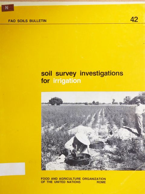 Soil survey investigations for irrigation [antikvár]