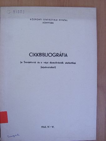 Cikkbibliográfia [antikvár]