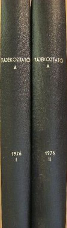 A. Agafonov - Tájékoztató a külföldi közgazdasági irodalomról 1976. I-II. ("A" sorozat) [antikvár]