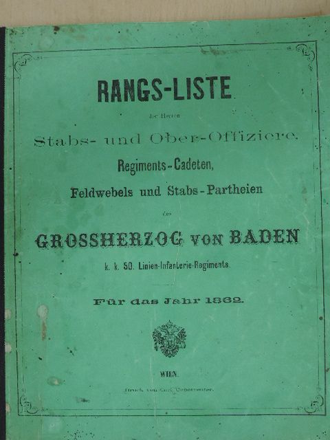 Grossherzog von Baden [antikvár]