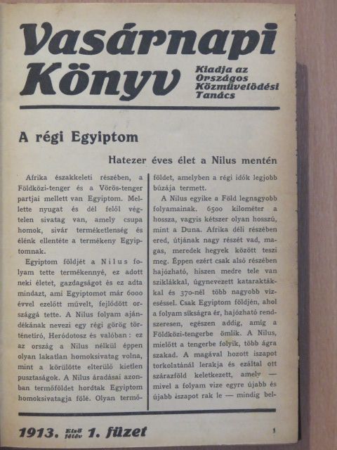 Vasárnapi könyv 1913-1914. (vegyes számok) (33 db) [antikvár]