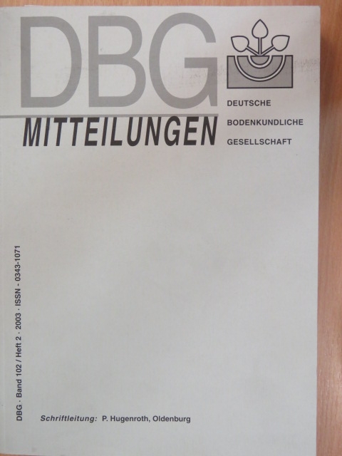 B. Meyer - Mitteilungen der Deutschen Bodenkundlichen Gesellschaft 102. [antikvár]