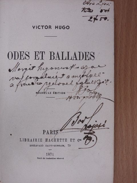 Victor Hugo - Odes et ballades  [antikvár]
