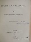 Sir Edward Bulwer Lytton - Night and Morning [antikvár]
