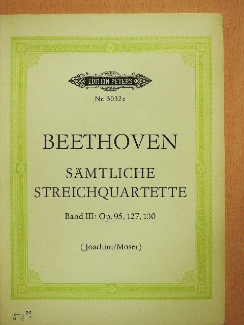 Beethoven - Sämtliche Streichquartette III [antikvár]
