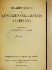 David Ricardo - A közgazdaság és adózás alapelvei [antikvár]