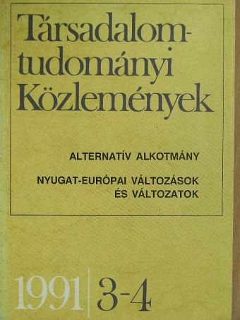 Bence György - Társadalomtudományi Közlemények 1991/3-4. [antikvár]