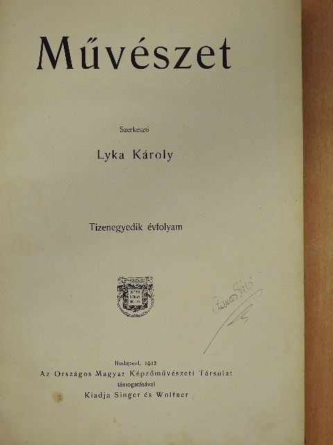 Ács Lipót - Művészet 1912/1-10. [antikvár]