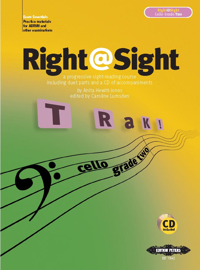 HEWITT-JONES, ANITA - RIGHT @ SIGHT A PROGRESSIVE SIGHT-READING COURSE INCL. DUET PARTS AND A CD OF ACC. CELLO GRADE TWO