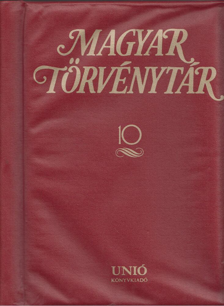 Jutasi György - Magyar Törvénytár 10. [antikvár]