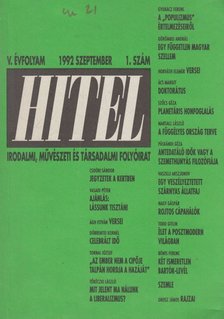 Csoóri Sándor - Hitel 1992/1. [antikvár]