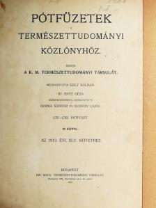 Balló Rezső - Pótfüzetek a Természettudományi Közlönyhöz 1913-1914/1-4. [antikvár]