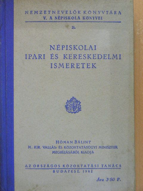 Népiskolai ipari és kereskedelmi ismeretek [antikvár]