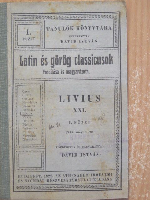 Livius - Livius XXI. I. (töredék) [antikvár]