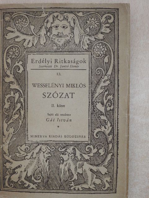 Báró Wesselényi Miklós - Szózat a magyar és szláv nemzetiség ügyében II. (töredék) [antikvár]
