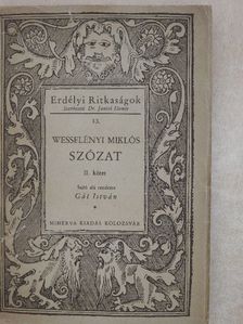 Báró Wesselényi Miklós - Szózat a magyar és szláv nemzetiség ügyében II. (töredék) [antikvár]