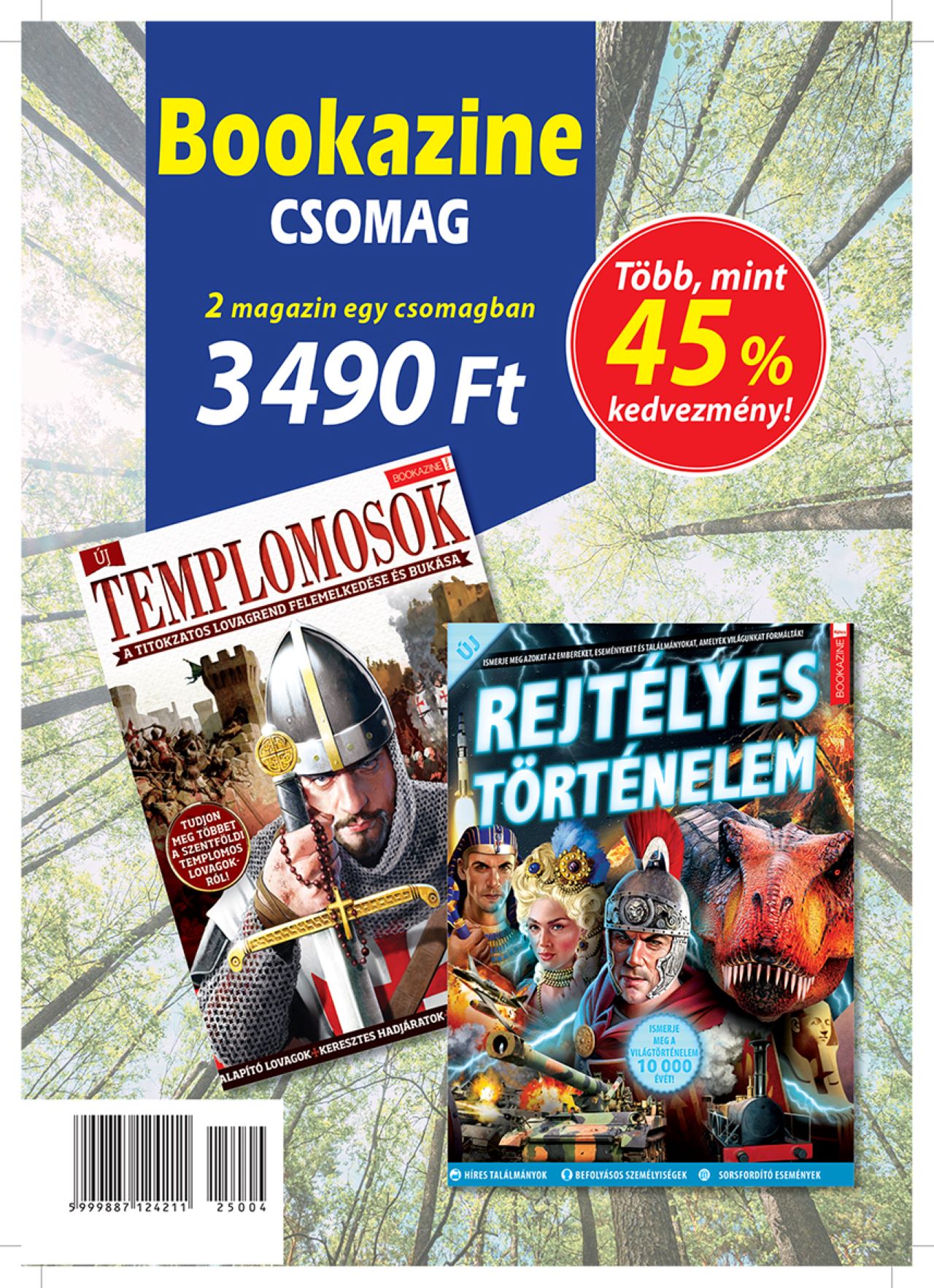 IQ Press kiadó[szerk.] - bookazine csomag: Füles bookazine 22/6: Rejtélyes történelem + Füles bookazine 23/5: Templomosok