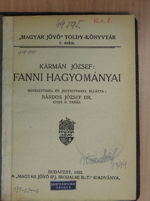 Kármán József - Fanni hagyományai [antikvár]
