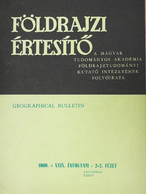 Dr. Ádám László - Földrajzi Értesítő 1980/2-3. [antikvár]