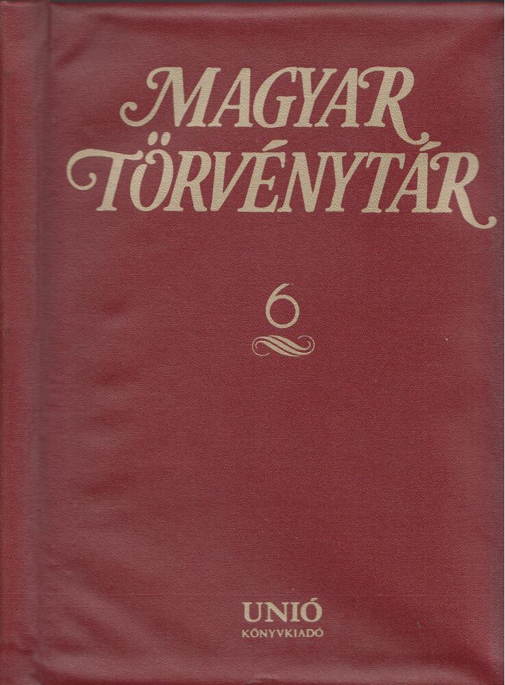 Magyar Törvénytár 6. [antikvár]