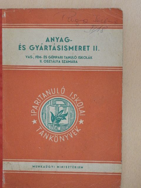 Folgens A. Zoltán - Anyag- és gyártásismeret II. [antikvár]